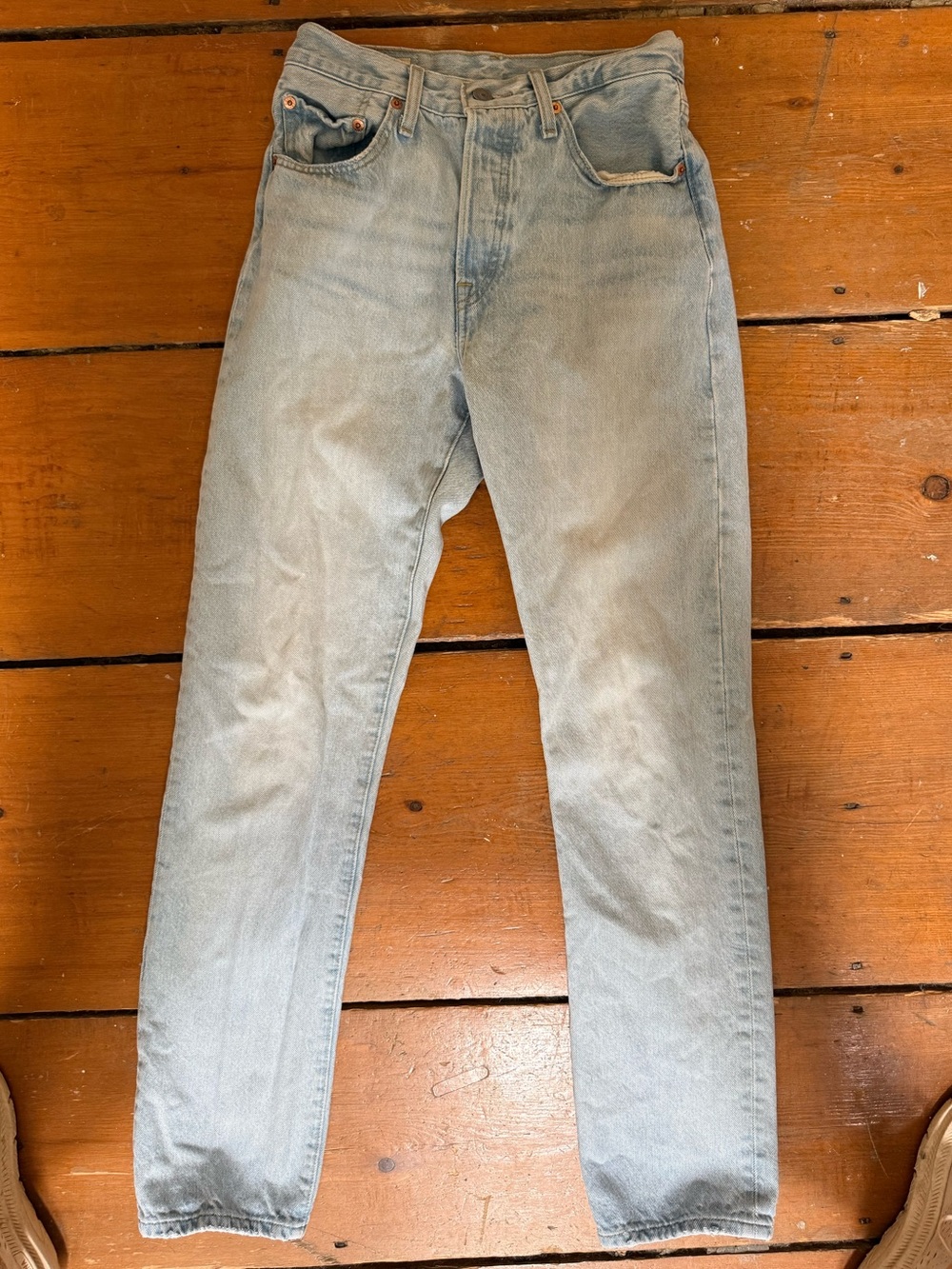 Levi's Women's High Rise Light Blue Straight Jeans